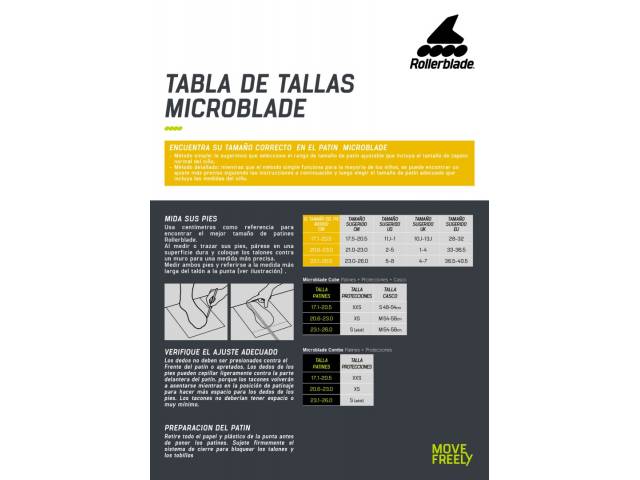 TABLA DE TALLAS MICROBLADE